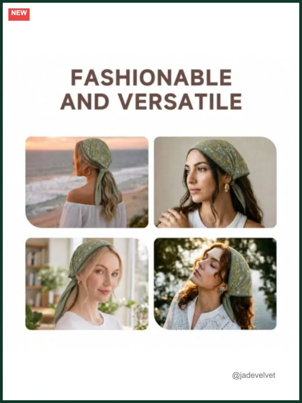 Embroidered Cotton Linen Triangle Head Scarf Hair Bandana with Ties